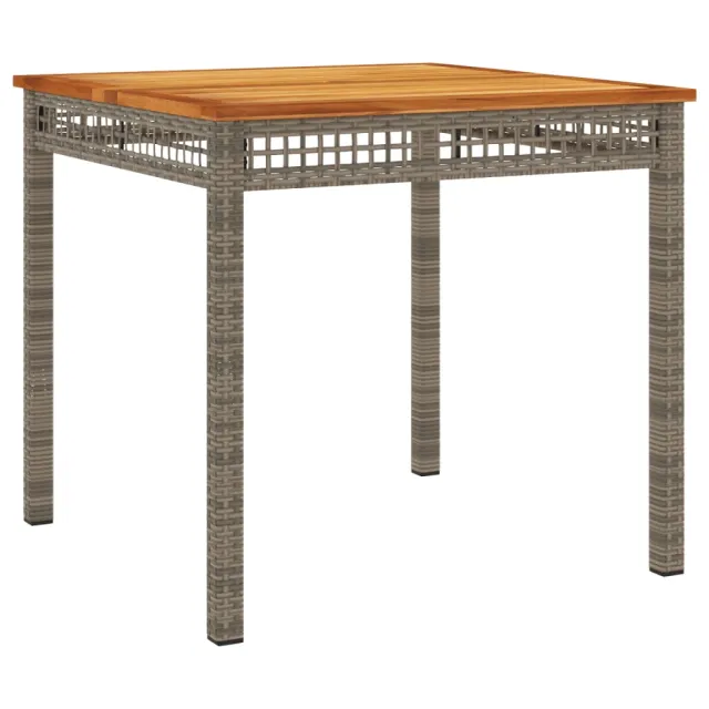 Ensemble à manger de jardin 5 pcs coussins gris résine tressée