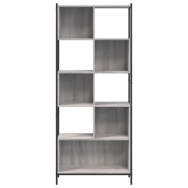 Bibliothèque sonoma gris 72x28x172 cm bois d'ingénierie