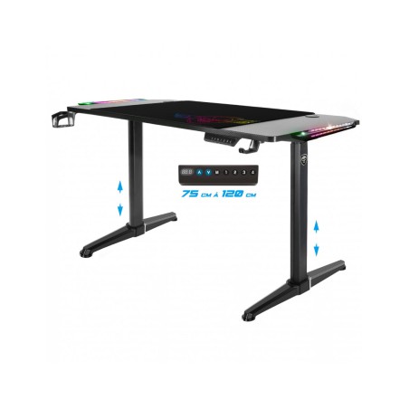 Mesa de Escritorio Spirit of Gamer Headquarter 800 Negro Madera MDF 14