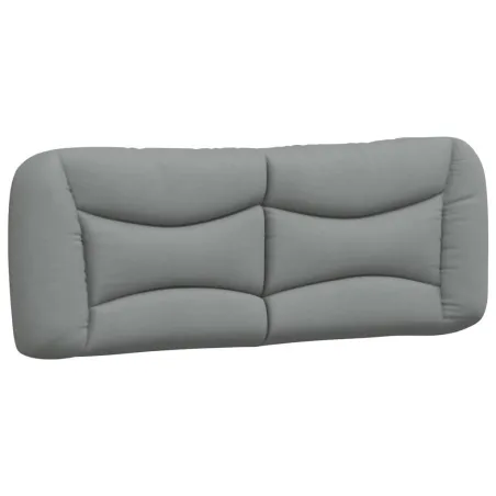 Cadre de lit avec LED sans matelas Hvar gris clair 120x200 cm tissu