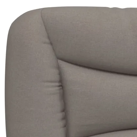 Cadre de lit avec LED sans matelas Hvar taupe 180x200 cm tissu