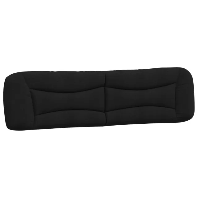 Cadre de lit avec LED sans matelas Hvar noir 200x200 cm tissu