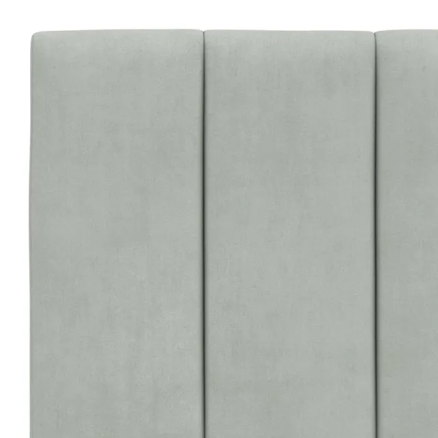 Cadre de lit avec LED sans matelas Hanko gris clair 80x200 cm velours