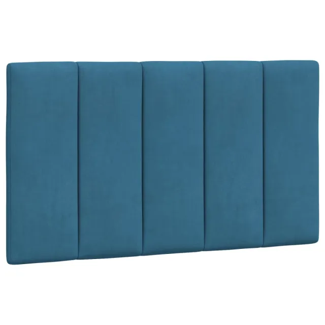 Cadre de lit avec LED sans matelas Hanko bleu 90x190 cm velours
