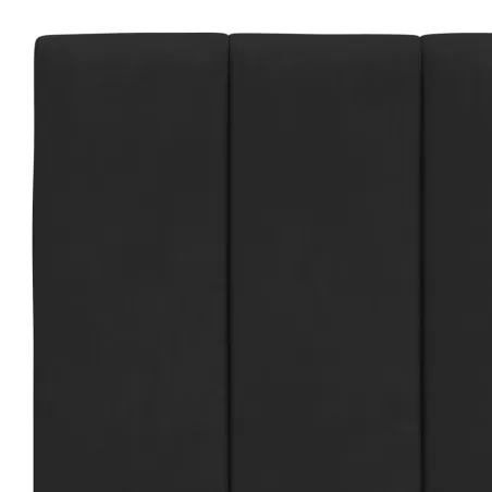 Cadre de lit avec LED sans matelas Hanko noir 90x200 cm velours