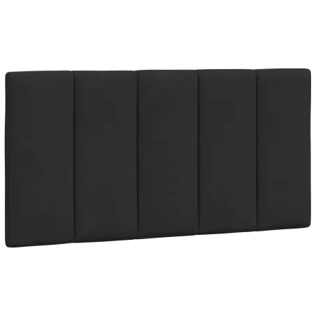 Cadre de lit avec LED sans matelas Hanko noir 100x200 cm velours