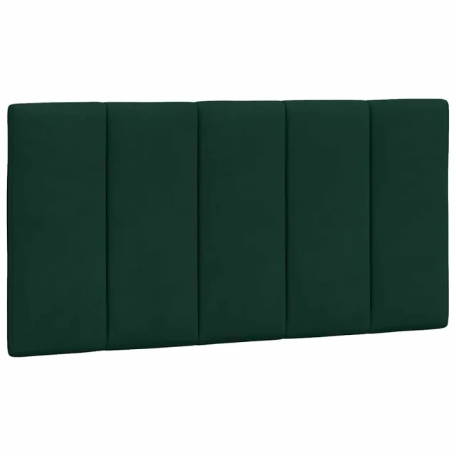 Cadre de lit avec LED sans matelas Hanko vert foncé 100x200cm velours