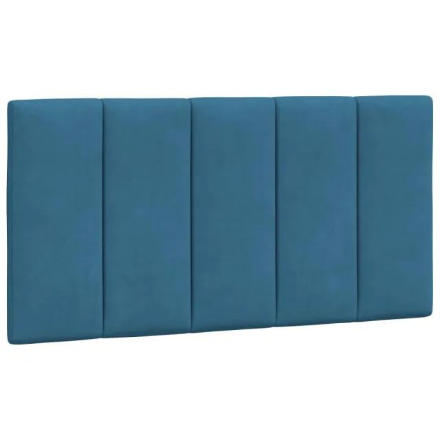 Cadre de lit avec LED sans matelas Hanko bleu 100x200 cm velours