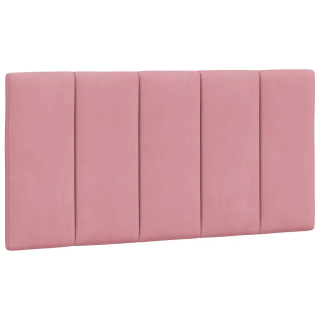 Cadre de lit avec LED sans matelas Hanko rose 100x200 cm velours