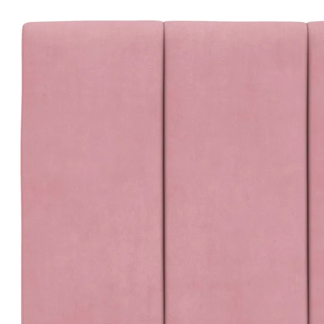 Cadre de lit avec LED sans matelas Hanko rose 100x200 cm velours