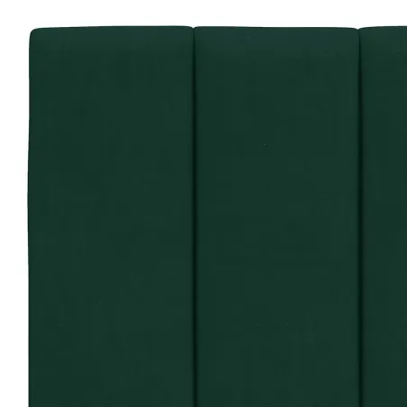 Cadre de lit avec LED sans matelas Hanko vert foncé 120x200cm velours