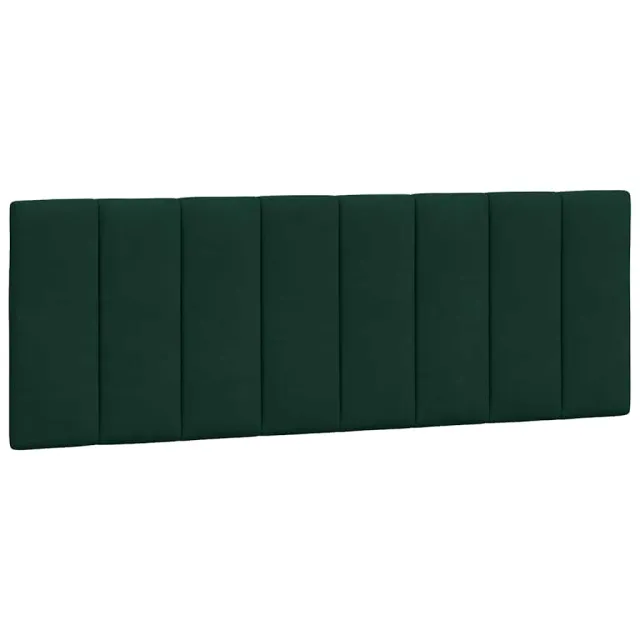 Cadre de lit avec LED sans matelas Hanko vert foncé 140x200 cm velours