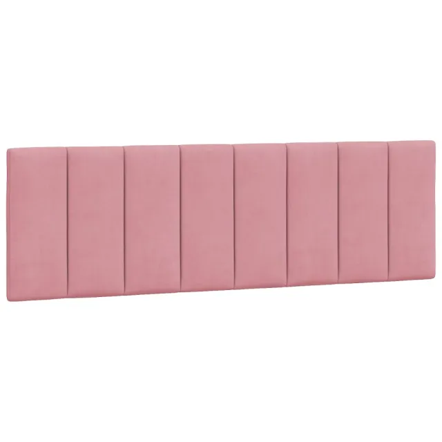 Cadre de lit avec LED sans matelas Hanko rose 160x200 cm velours