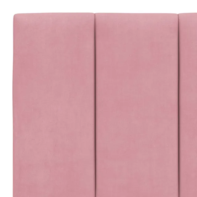 Cadre de lit avec LED sans matelas Hanko rose 160x200 cm velours