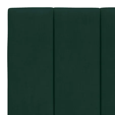 Cadre de lit avec LED sans matelas Hanko vert foncé 180x200 cm velours