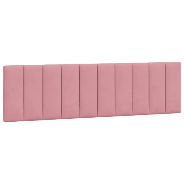 Cadre de lit avec LED sans matelas Hanko rose 180x200 cm velours