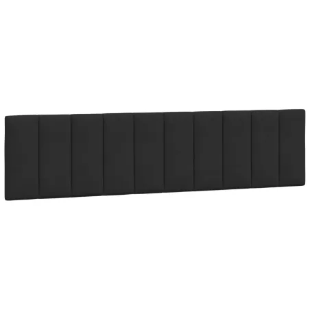 Cadre de lit avec LED sans matelas Hanko noir 200x200 cm velours