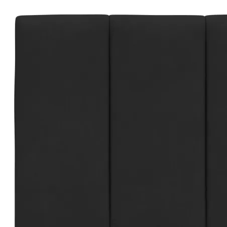 Cadre de lit avec LED sans matelas Hanko noir 200x200 cm velours