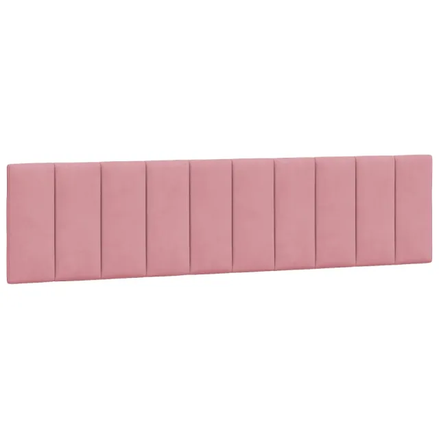 Cadre de lit avec LED sans matelas Hanko rose 200x200 cm velours