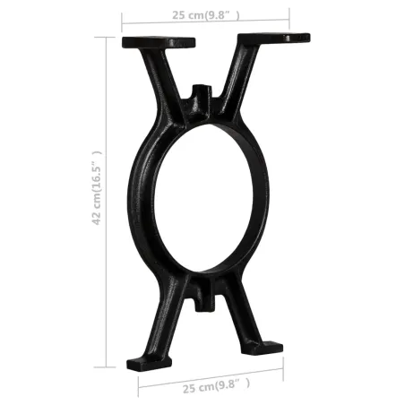 Pied de banc 2 pcs Cadre en O Fonte