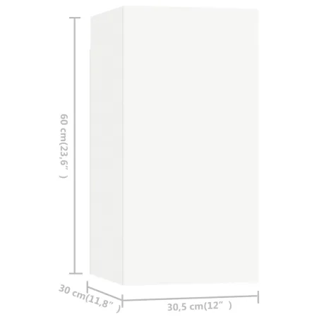 Ensemble de meubles TV 8 pcs Blanc Bois d'ingénierie