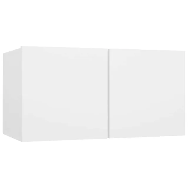 Ensemble de meubles TV 4 pcs Blanc Bois d'ingénierie