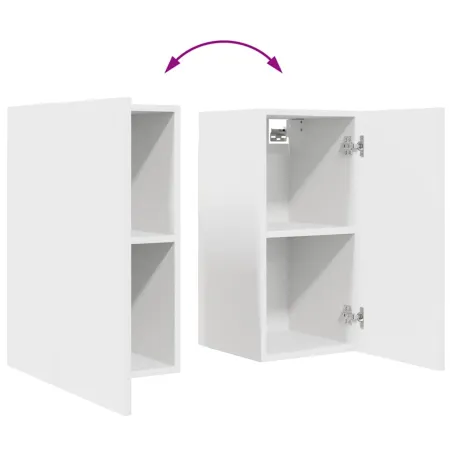 Ensemble de meubles TV 6 pcs Blanc Bois d'ingénierie