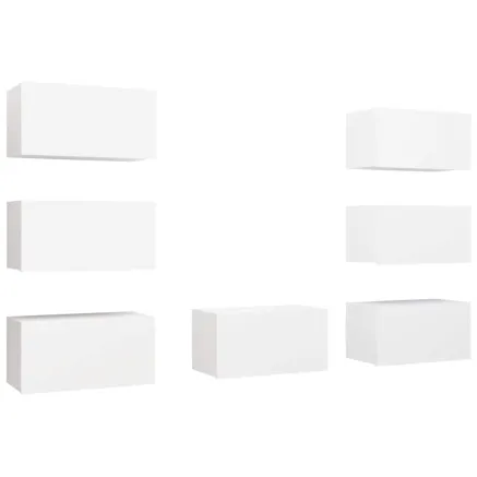 Meubles TV 7 pcs Blanc 30,5x30x60 cm Bois d'ingénierie 2