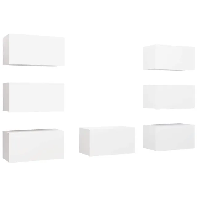 Meubles TV 7 pcs Blanc 30,5x30x60 cm Bois d'ingénierie