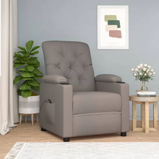 Fauteuil inclinable électrique Taupe Tissu