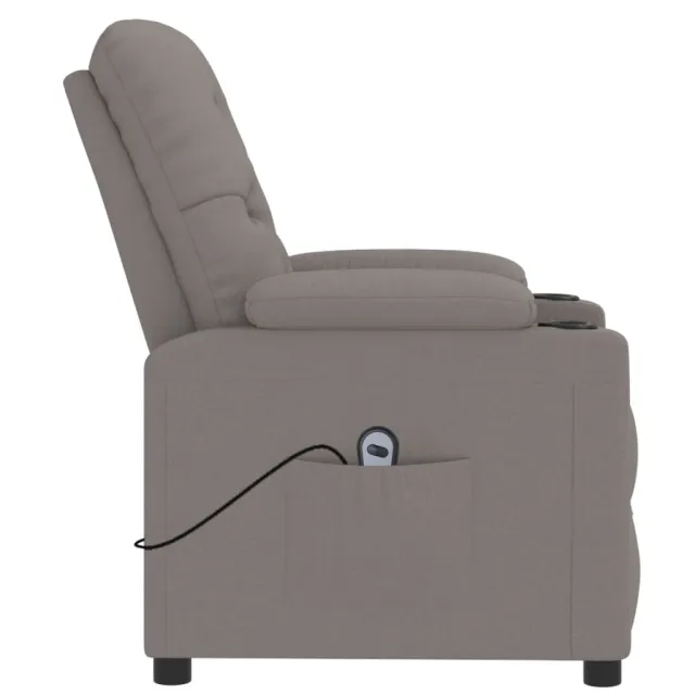Fauteuil inclinable électrique Taupe Tissu
