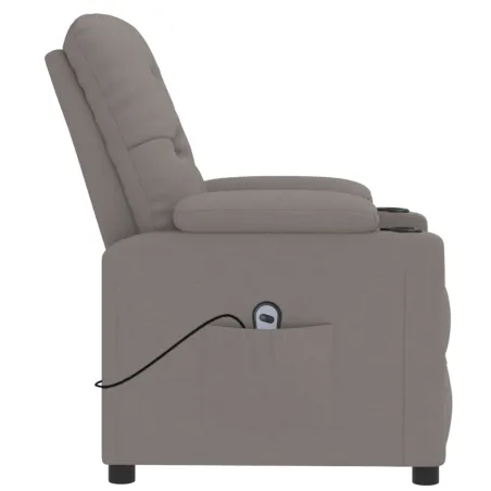 Fauteuil inclinable électrique Taupe Tissu