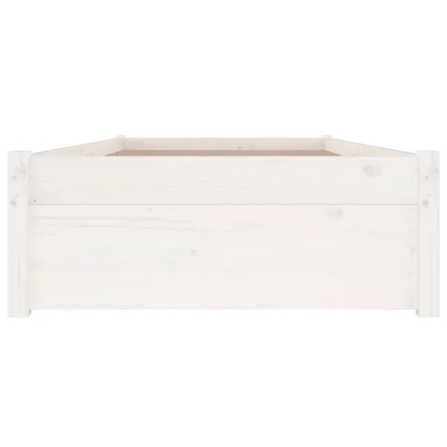 Cadre de lit sans matelas avec tiroirs blanc 90x200 cm