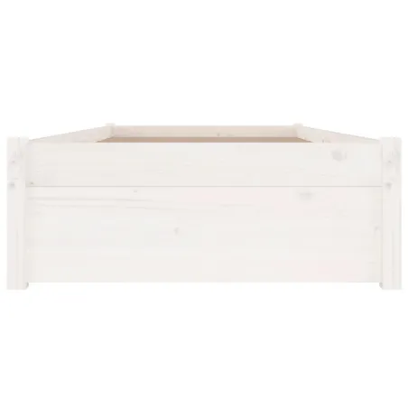 Cadre de lit sans matelas avec tiroirs blanc 90x200 cm