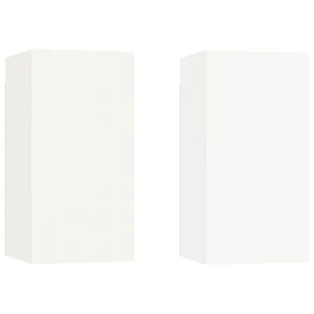 Ensemble de meubles TV 4 pcs Blanc Bois d'ingénierie