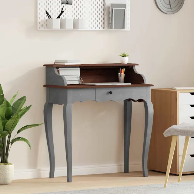 Bureau d'écriture bois d'acajou massif 80x40x92 cm