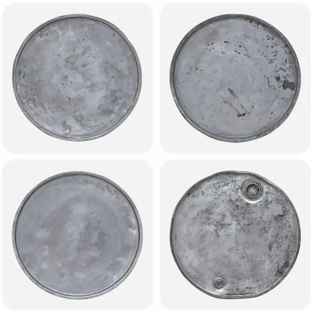 Table basse bois de récupération mélangé 60x45 cm argenté