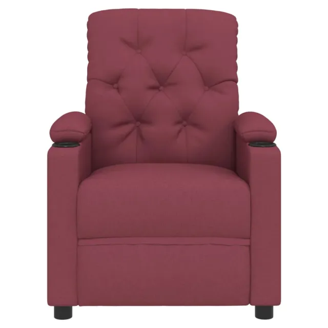 Fauteuil inclinable électrique Rouge bordeaux Tissu