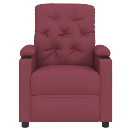 Fauteuil inclinable électrique Rouge bordeaux Tissu