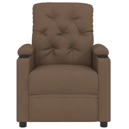 Fauteuil inclinable électrique Marron Tissu