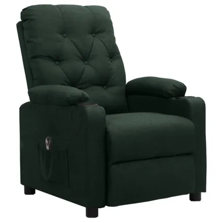 Fauteuil inclinable électrique Vert foncé Tissu