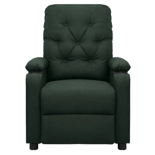 Fauteuil inclinable électrique Vert foncé Tissu
