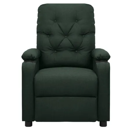 Fauteuil inclinable électrique Vert foncé Tissu