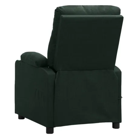 Fauteuil inclinable électrique Vert foncé Tissu
