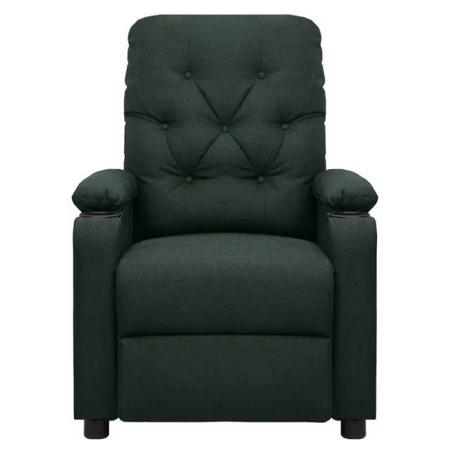 Fauteuil électrique de massage Vert foncé Tissu