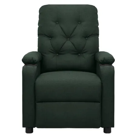 Fauteuil électrique de massage Vert foncé Tissu