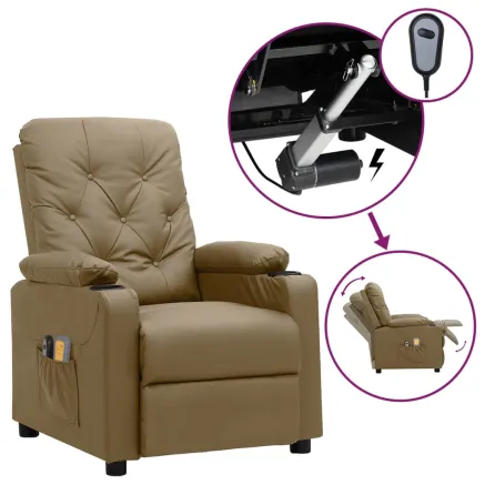 Fauteuil de massage électrique Cappuccino Similicuir