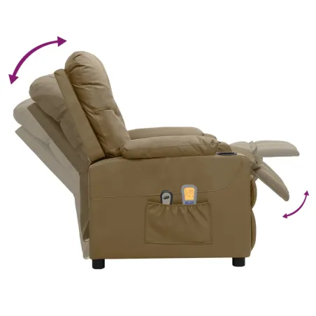 Fauteuil de massage électrique Cappuccino Similicuir