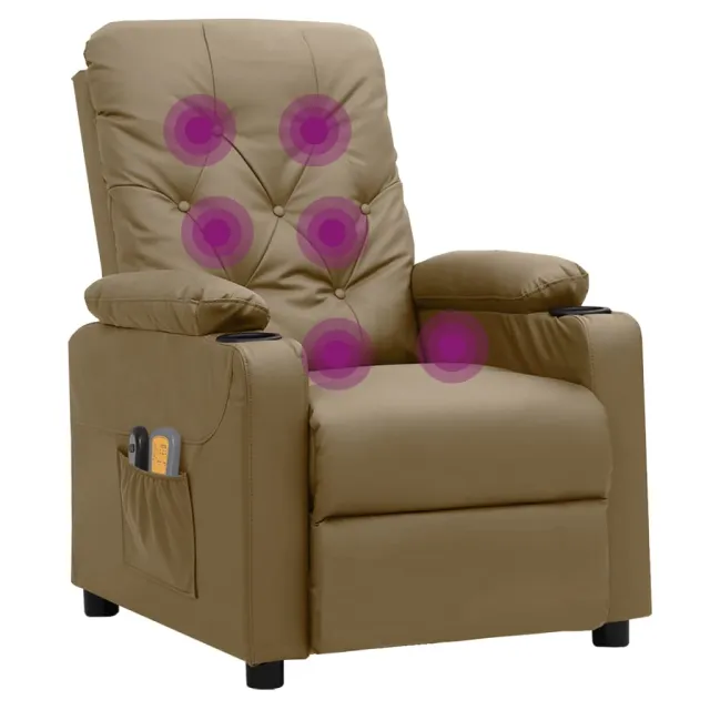Fauteuil de massage électrique Cappuccino Similicuir