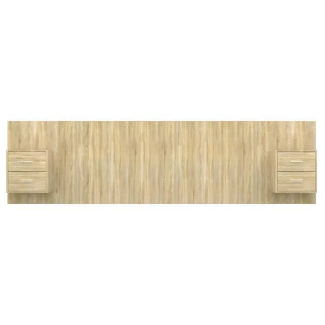 Tête de lit avec armoires Chêne sonoma Bois d'ingénierie